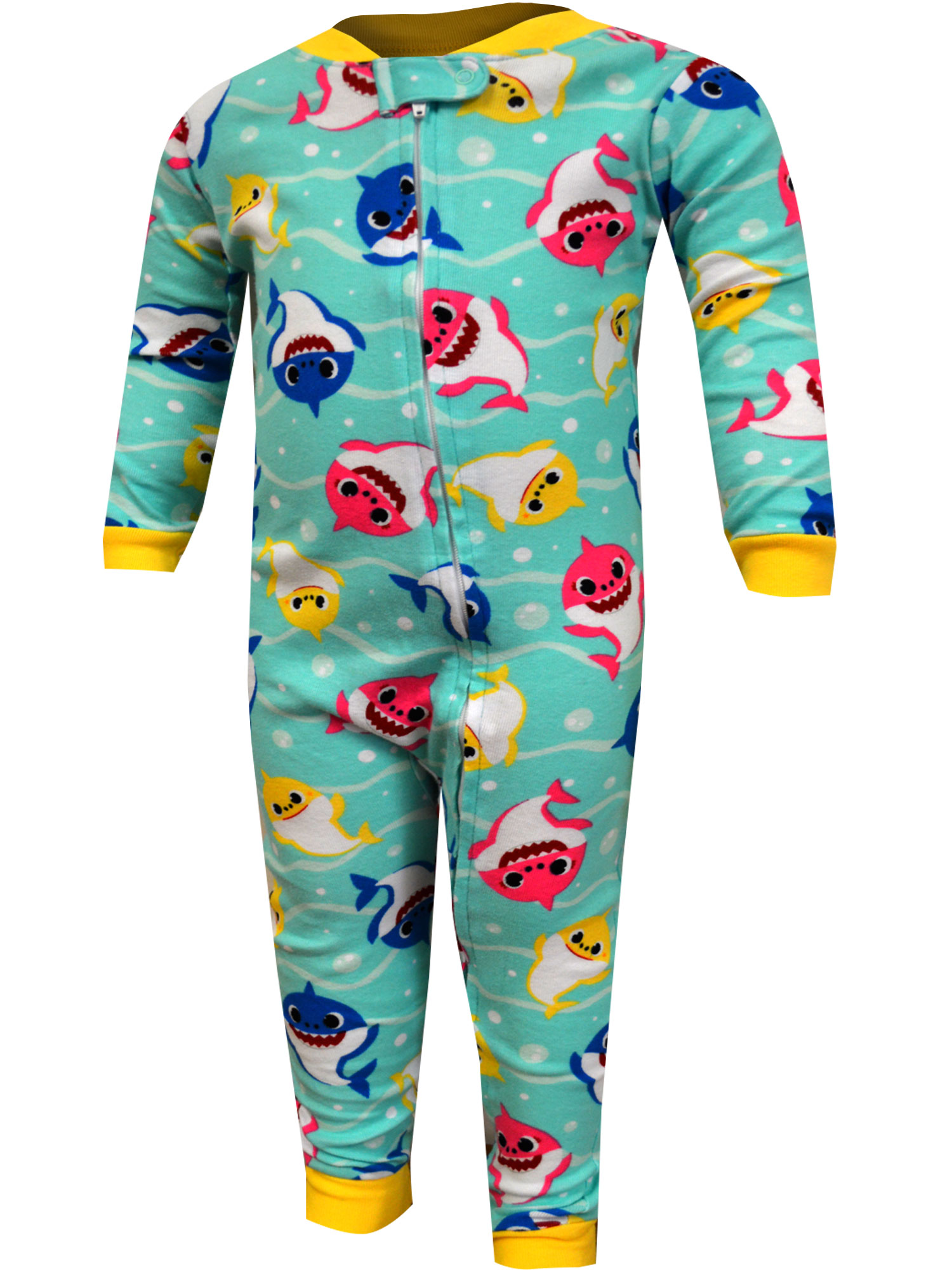 American Marketing Enterprises INC Boys Baby Shark Ocean Vibes Cotton Toddler One Peice Sleeper Pajamas (4T)